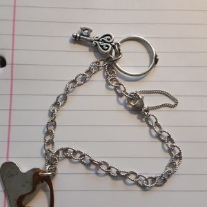 James Avery twisted wire charm bracelet w charms